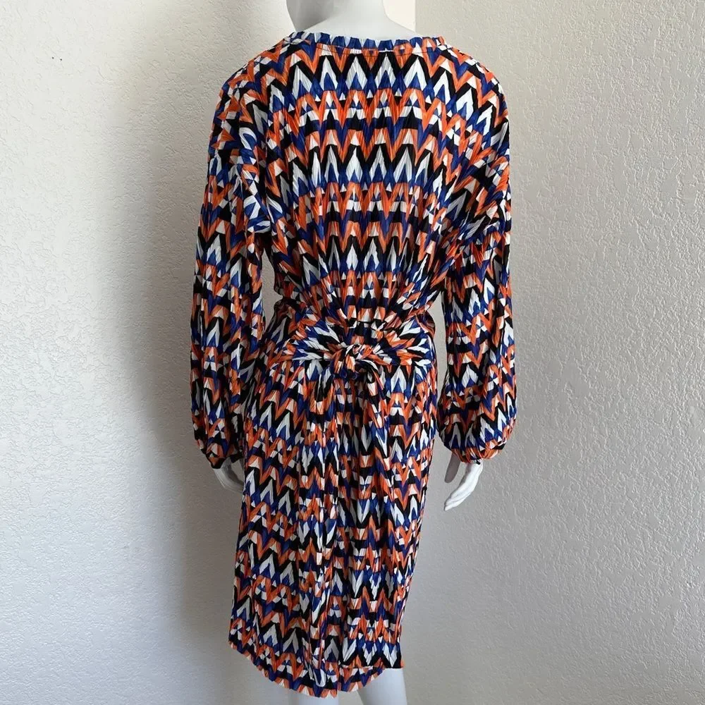 ZARA Dress Pleated Geometric Print Size M • BLOGGER FAVORITE • NEW WITH TAGS •